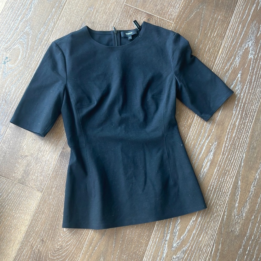Elegant black shirt size S from Theory